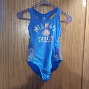 Wonder Nation Mermaid club swimsuit purple girls 7/8